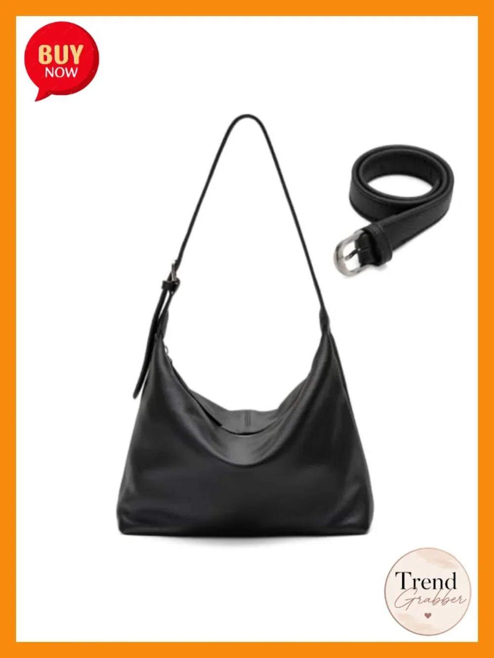 Genuine Leather Soft Cowhide Shoulder Hobo Purse Crossbody Handbag Adjustable